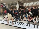 Street performers on the Giant Piano 