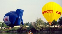 Advertising balloon ride in Italy