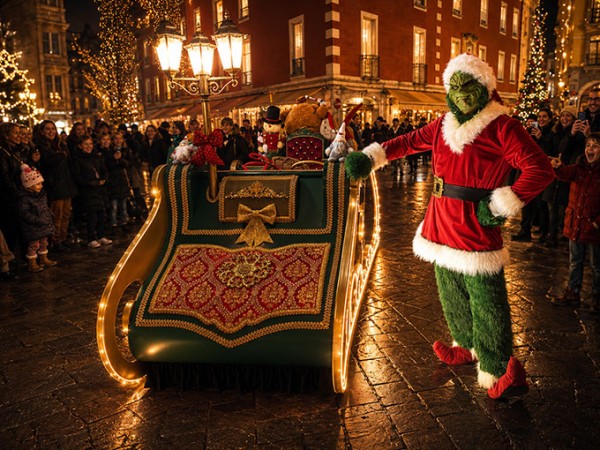 Spettacolo di Natale con la Slitta del Grinch