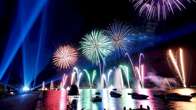 Pyromusical show