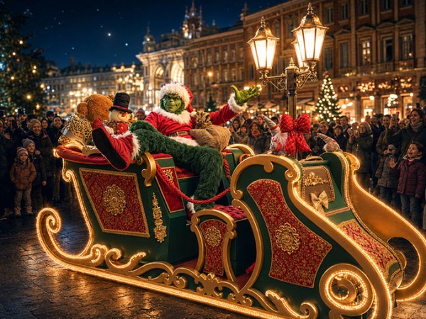 Spettacolo di Natale con la Slitta del Grinch