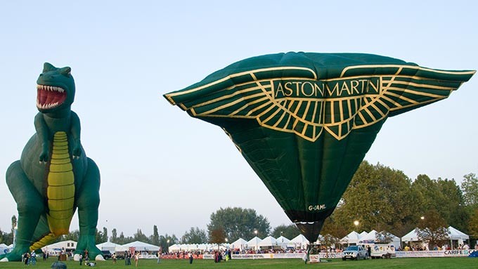 Advertising balloon ride in Italy