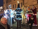 Christmas parade on stilts