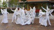 White living statues