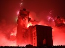 Spettacolo pirotecnico musicale su monumento - Incendio Castello Estense di Ferrara - Prestige Eventi
