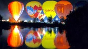 Balloon ride in Italy: Night Glow