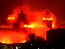 Spettacolo pirotecnico musicale su monumento - Incendio Castello Estense di Ferrara - Prestige Eventi