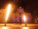 Spectacle de feu des échassiers