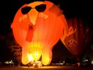 Balloon ride in Italy: Night Glow